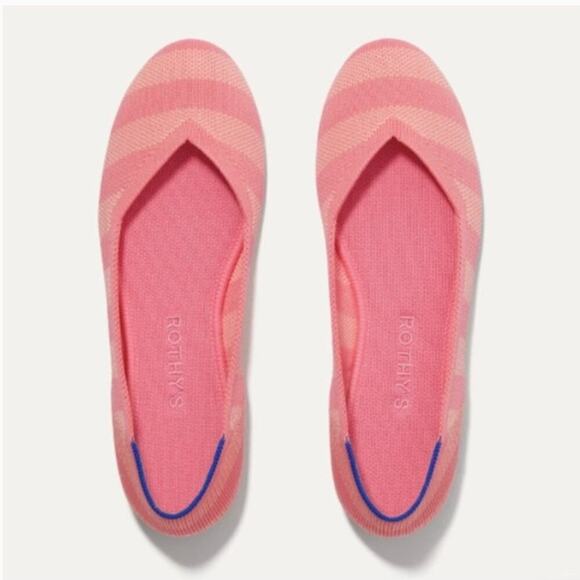 Rothy’s The Flat in Macaron Stripe Limited Edition‎ Women’s Size 9.5 - Picture 1 of 9
